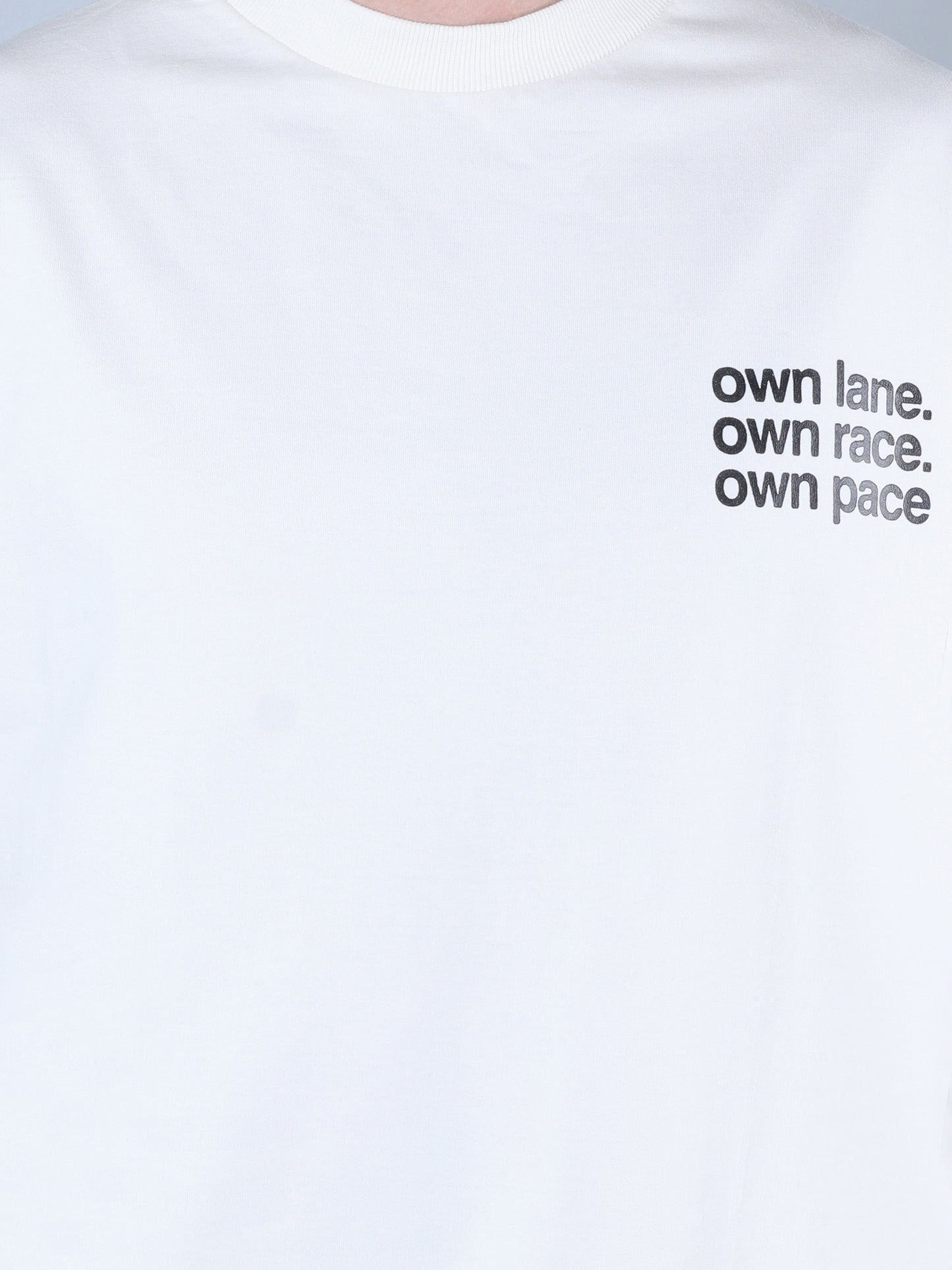 Own Lane Printed T-Shirt (White)