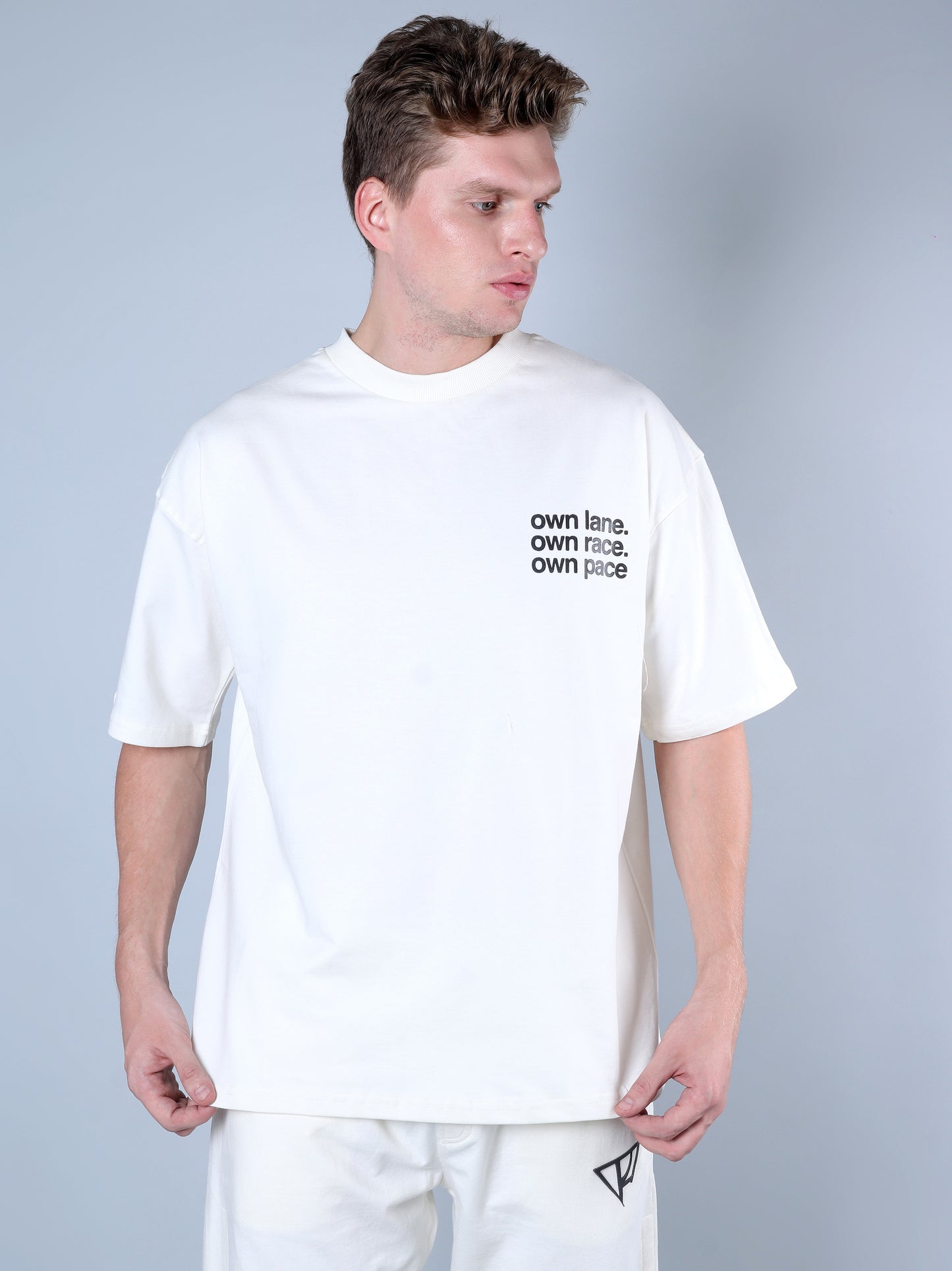 Own Lane Printed T-Shirt (White)