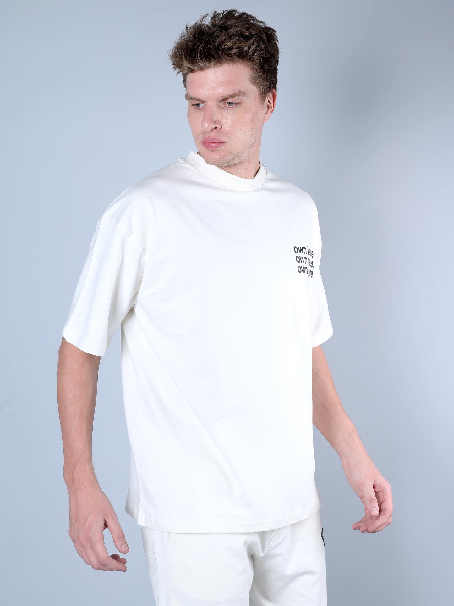 Own Lane Printed T-Shirt (White)