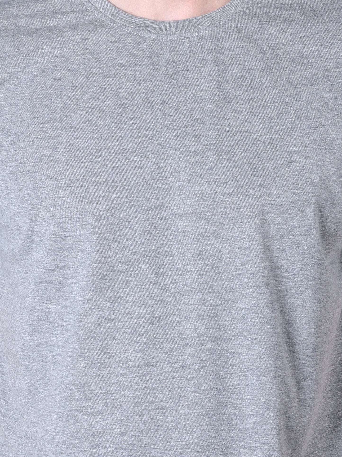 Solid Round Neck T-Shirt (Grey)