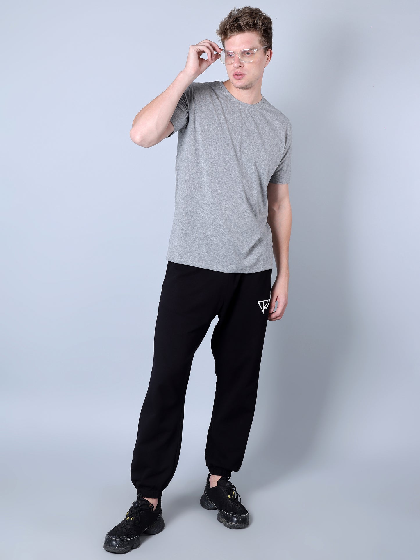 Solid Round Neck T-Shirt (Grey)