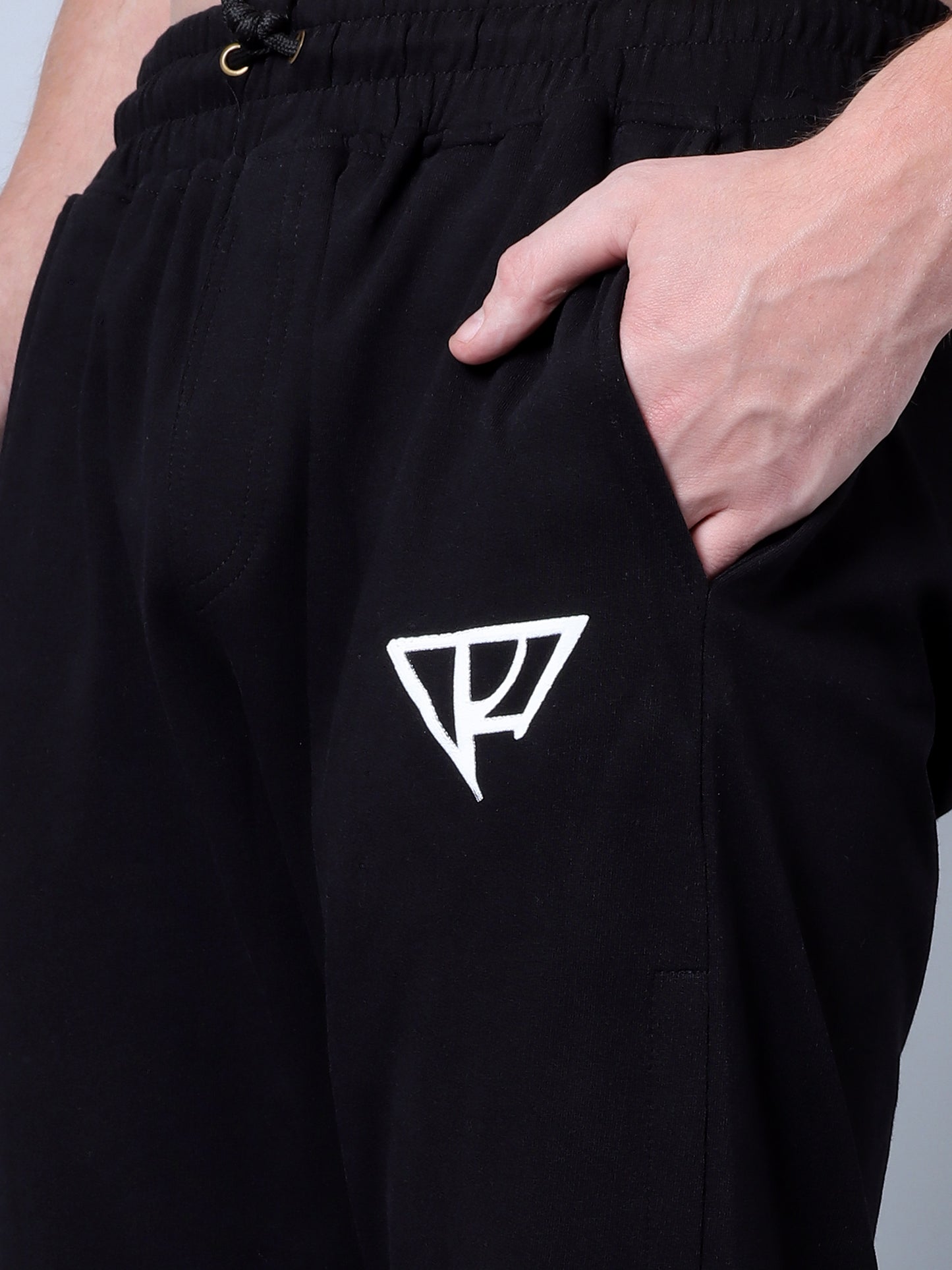 Side Buttoned Trackpants (Black)