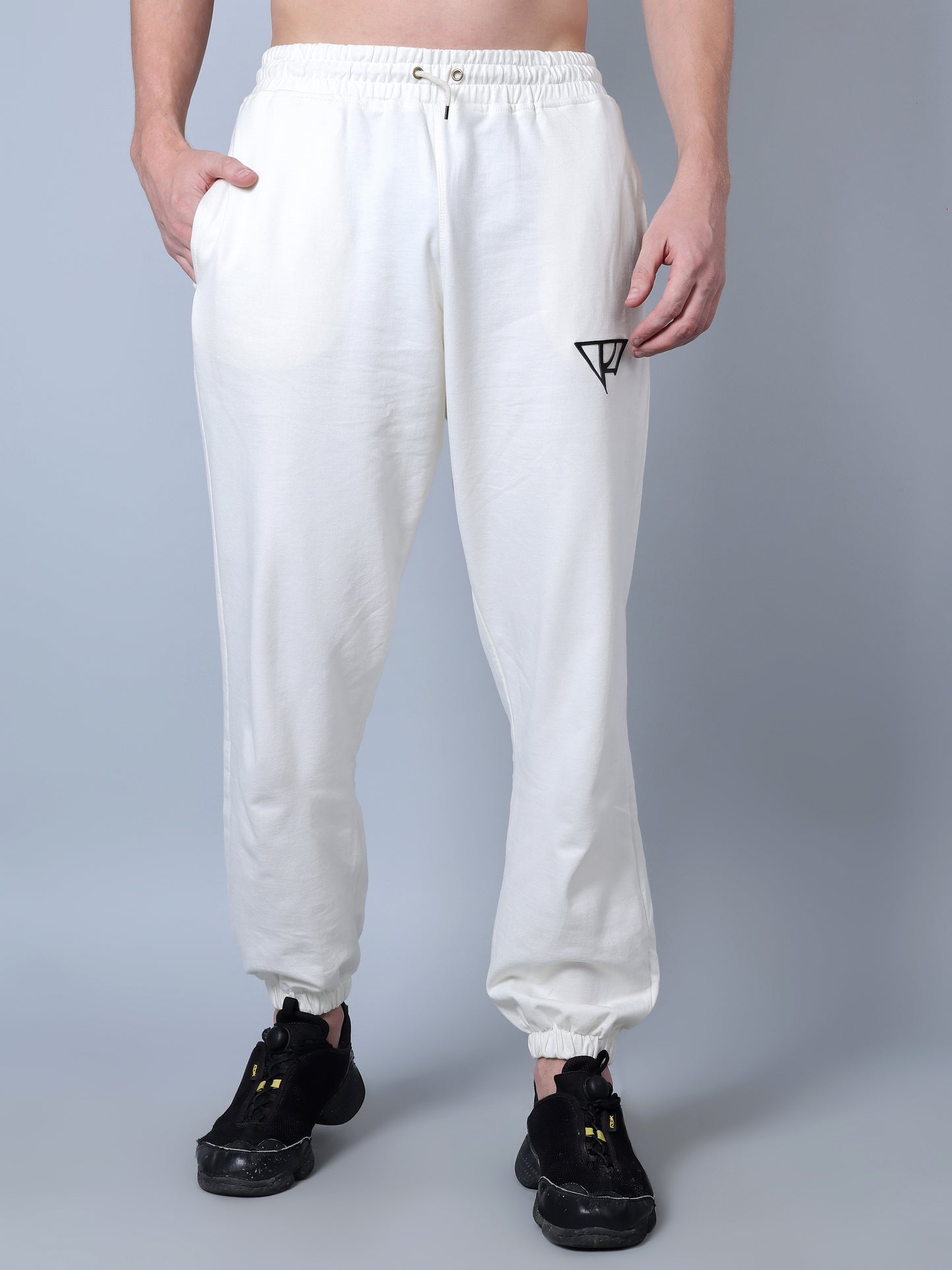 Relaxed Fit Trackpants (Off White)