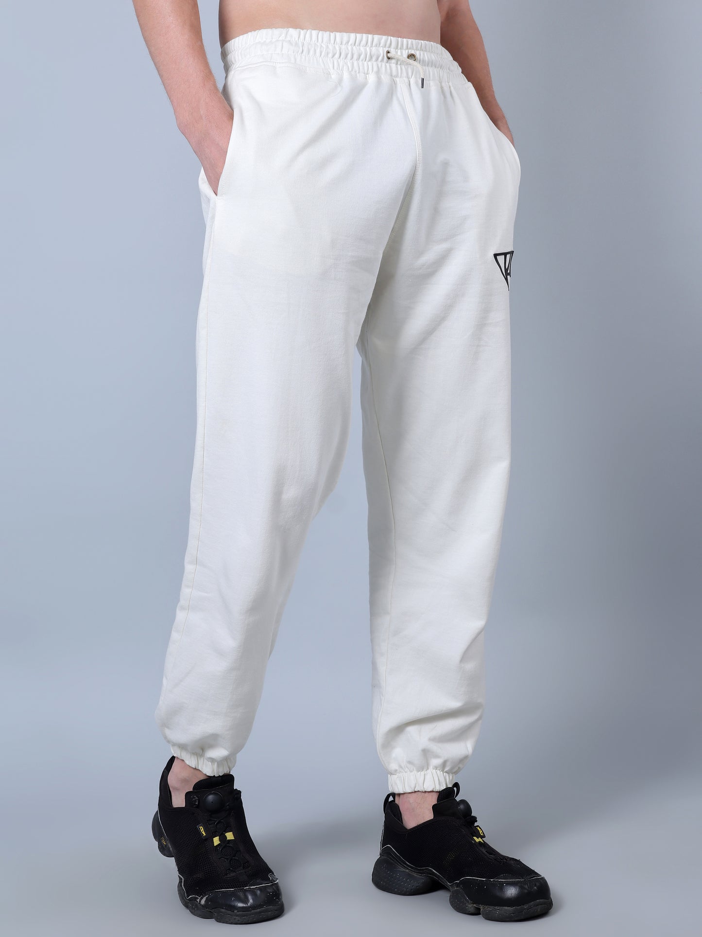 Relaxed Fit Trackpants (Off White)