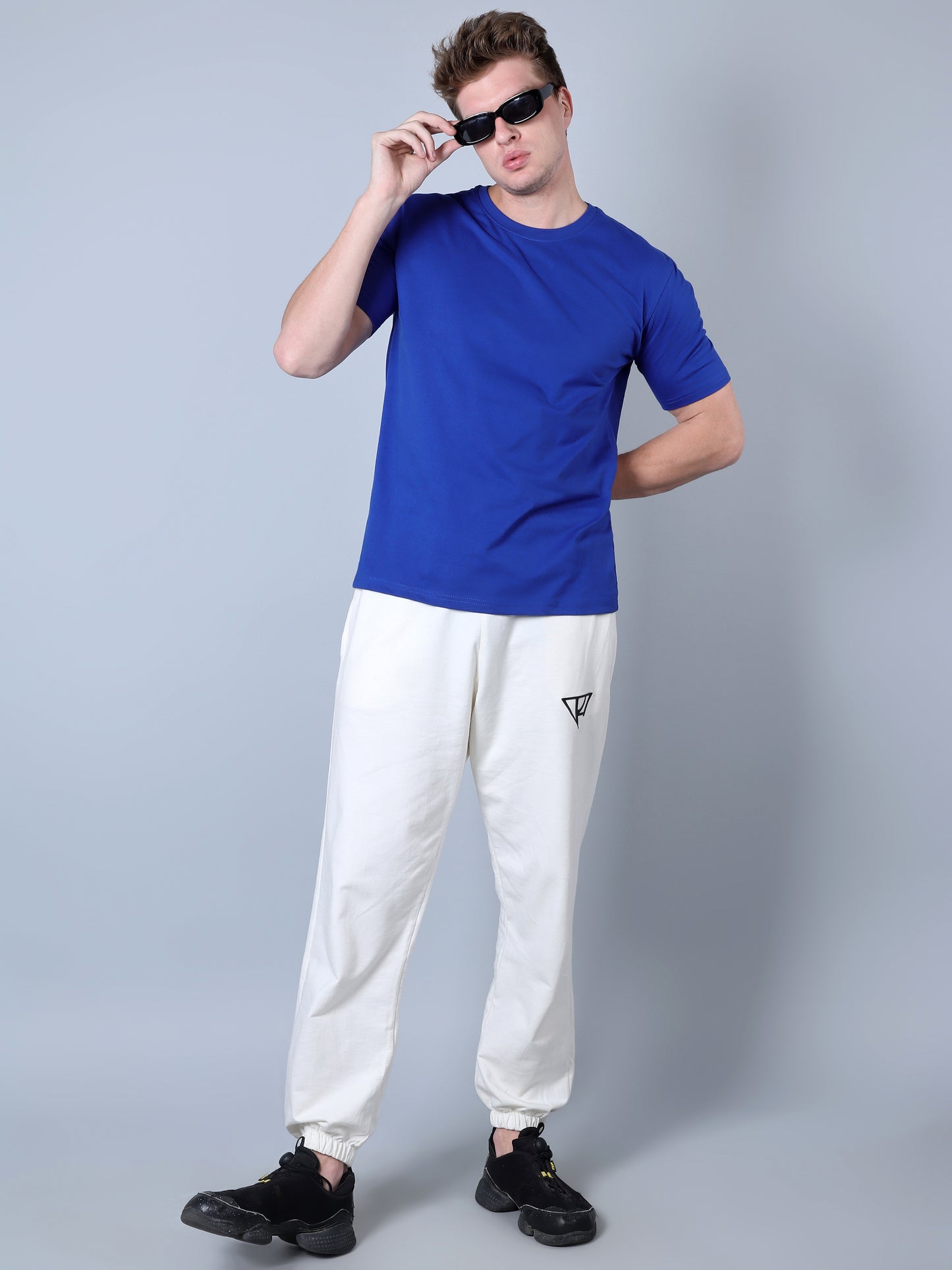 Solid Round Neck T-Shirt (Royal Blue)