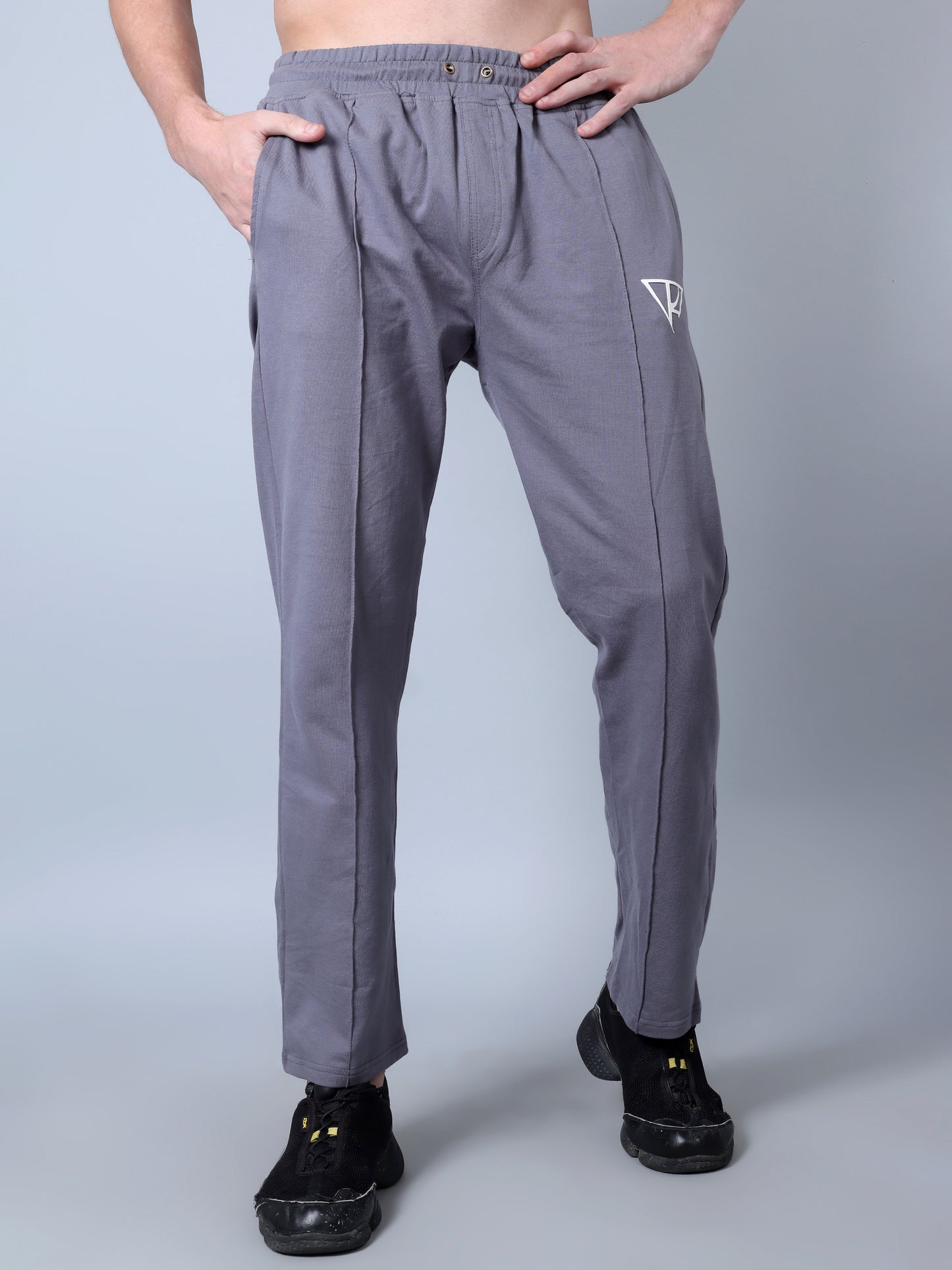 Front Plated Trackpants (Grey)