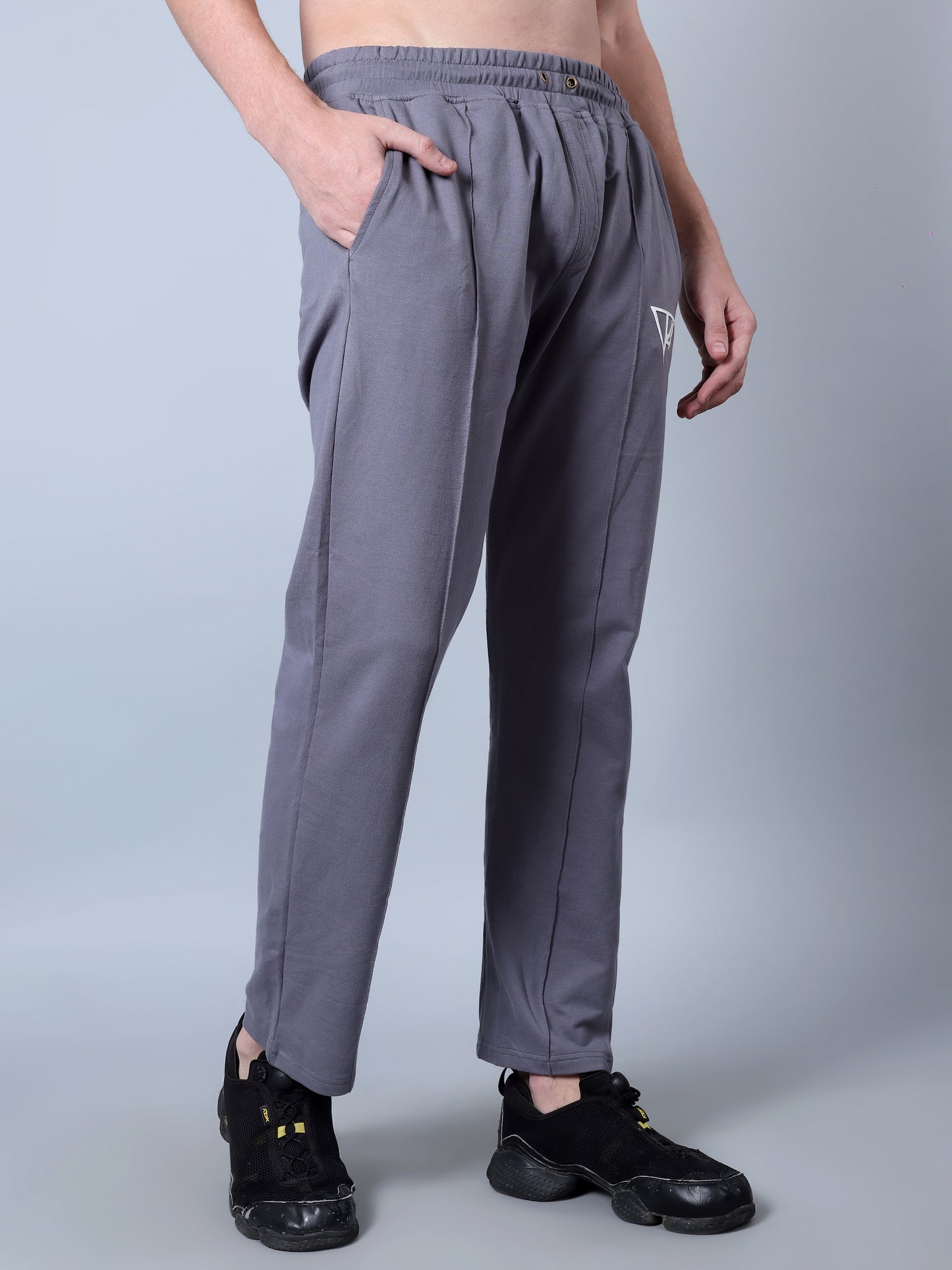 Front Plated Trackpants (Grey)