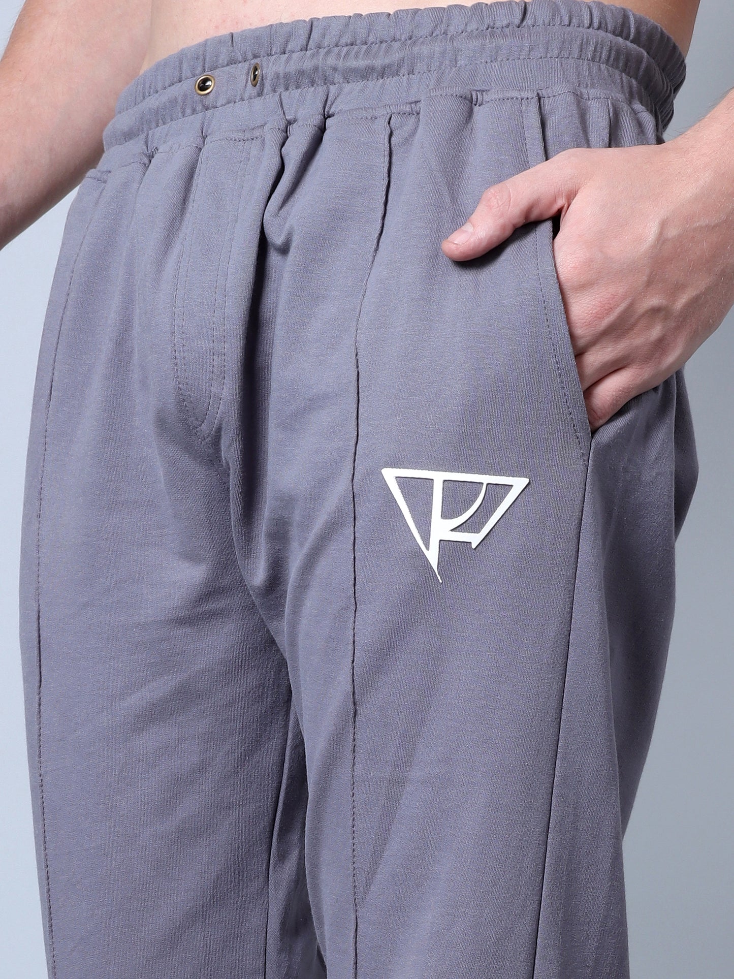 Front Plated Trackpants (Grey)