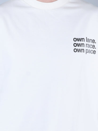 Own Lane Printed T-Shirt (White)