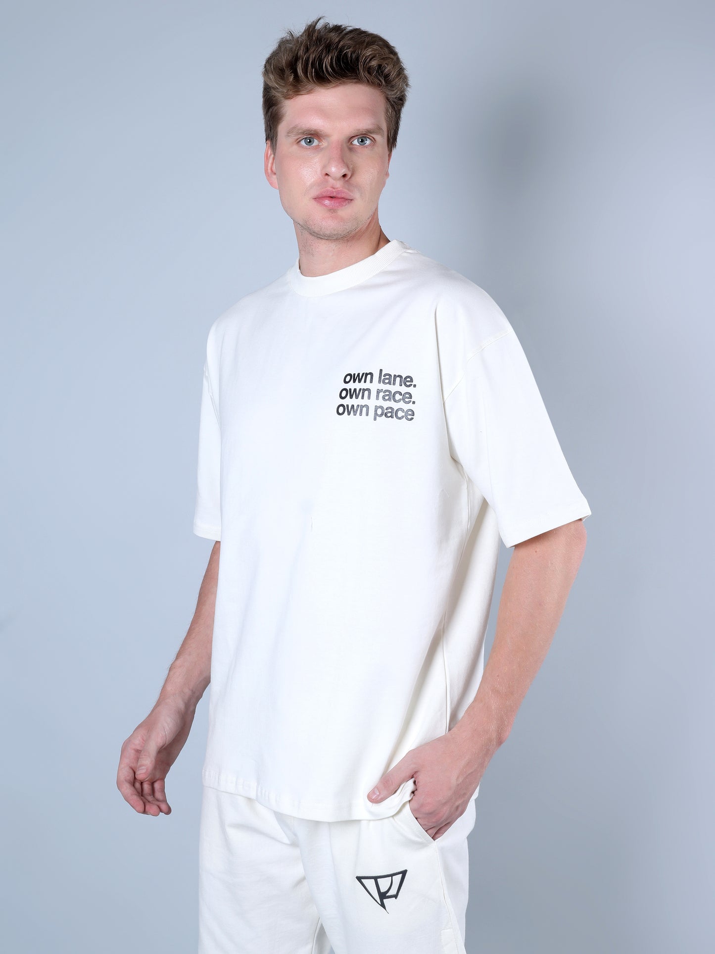 Own Lane Printed T-Shirt (White)