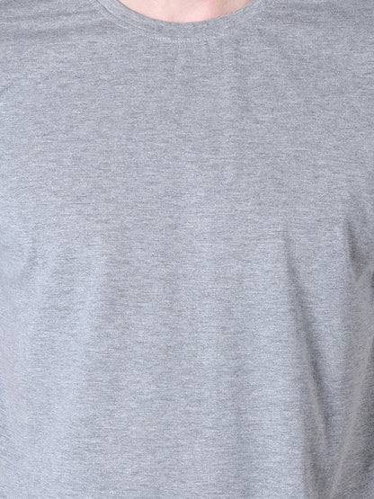 Solid Round Neck T-Shirt (Grey)