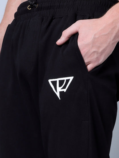 Side Buttoned Trackpants (Black)