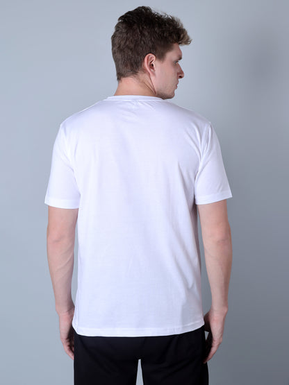 Solid Round Neck T-Shirt (White)