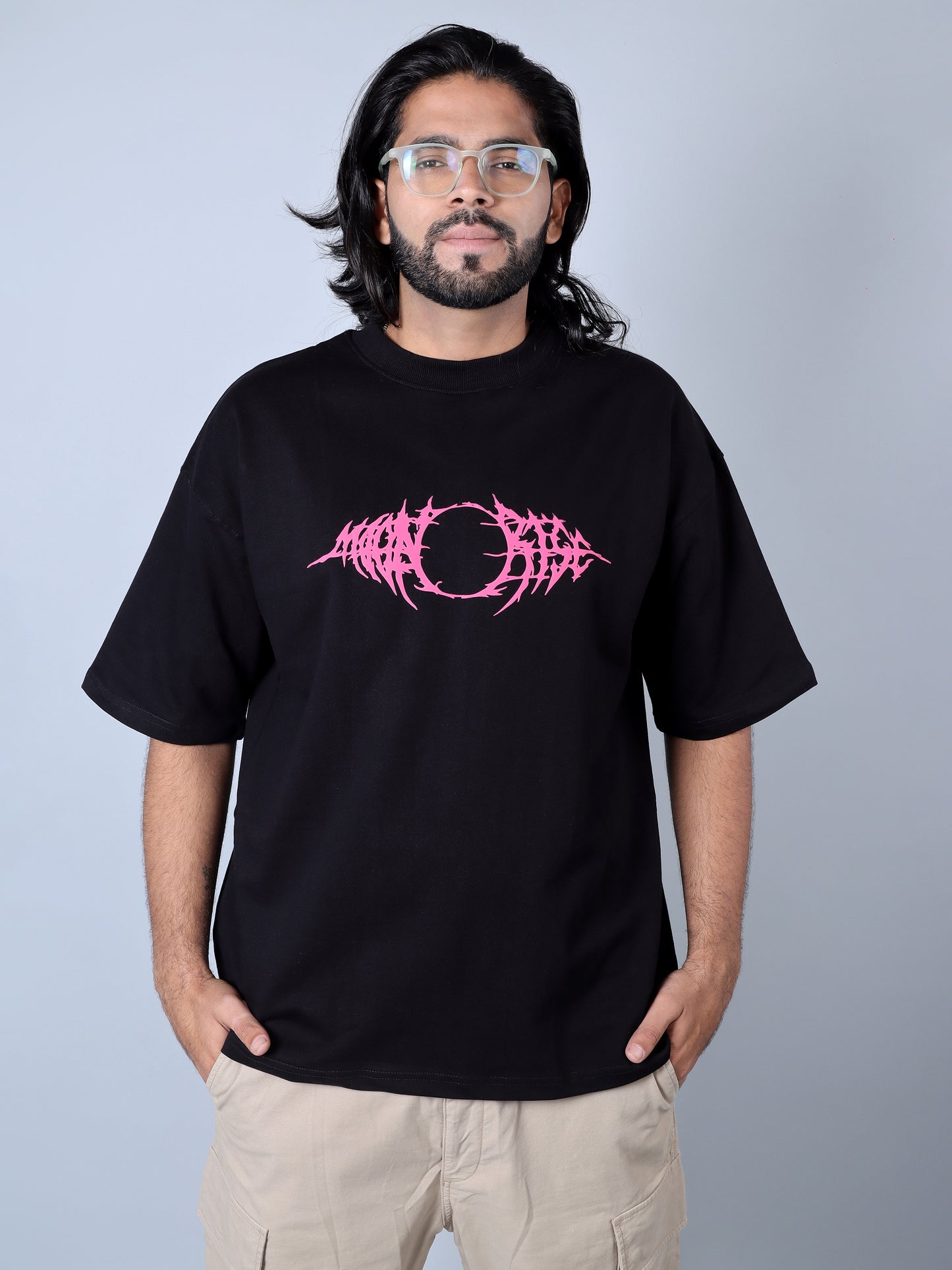 Eternal Printed Oversized T-Shirt (Black)