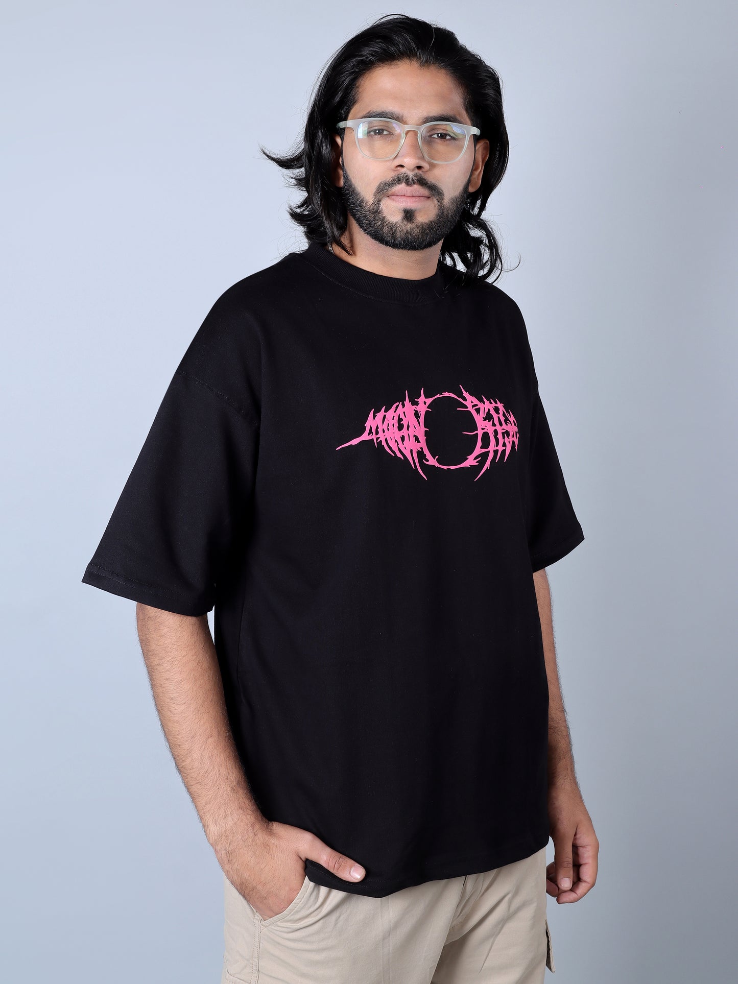 Eternal Printed Oversized T-Shirt (Black)