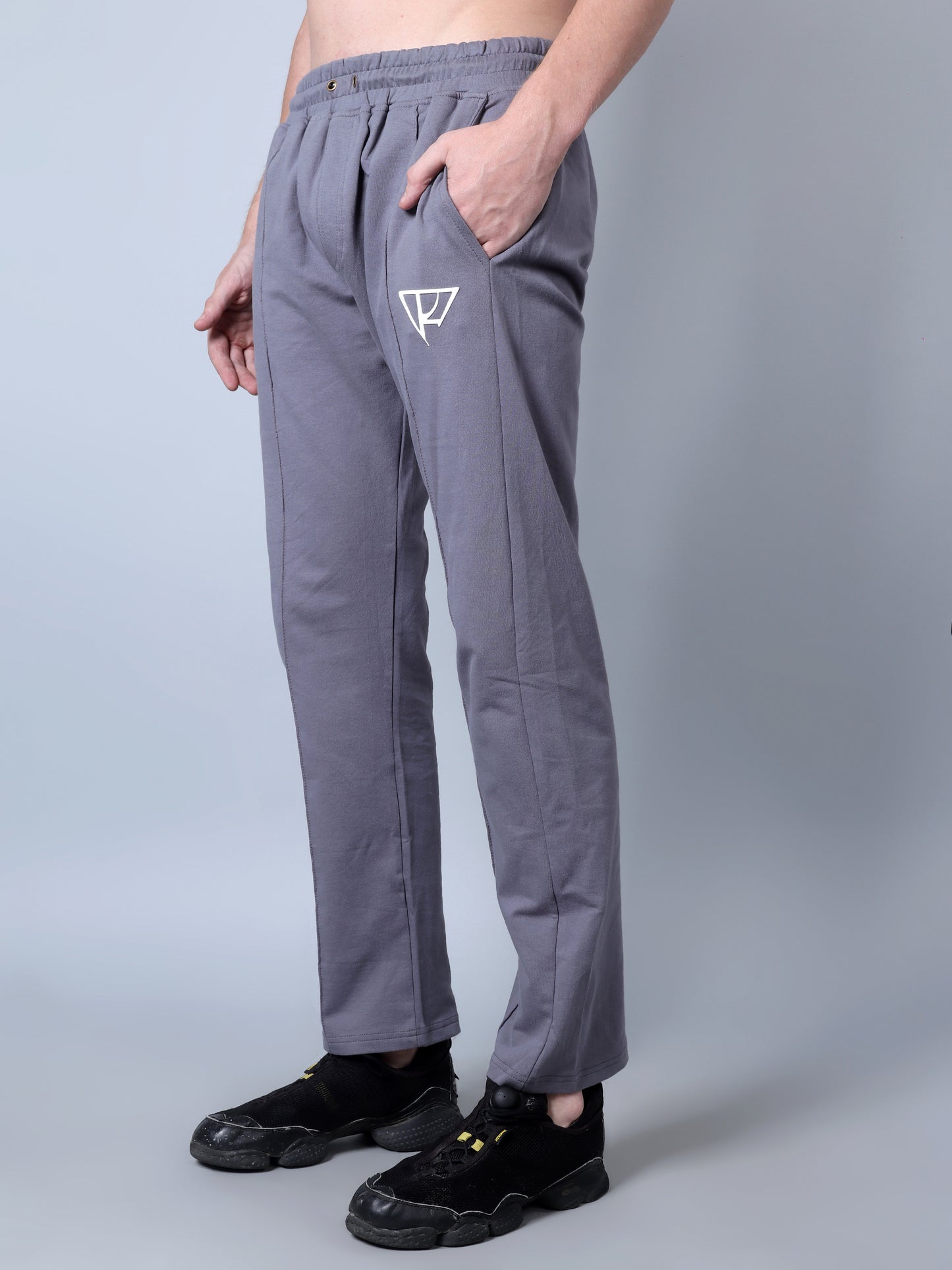 Front Plated Trackpants (Grey)