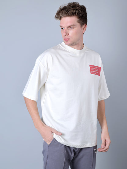 Boring Printed (Oversized T-Shirt (White)